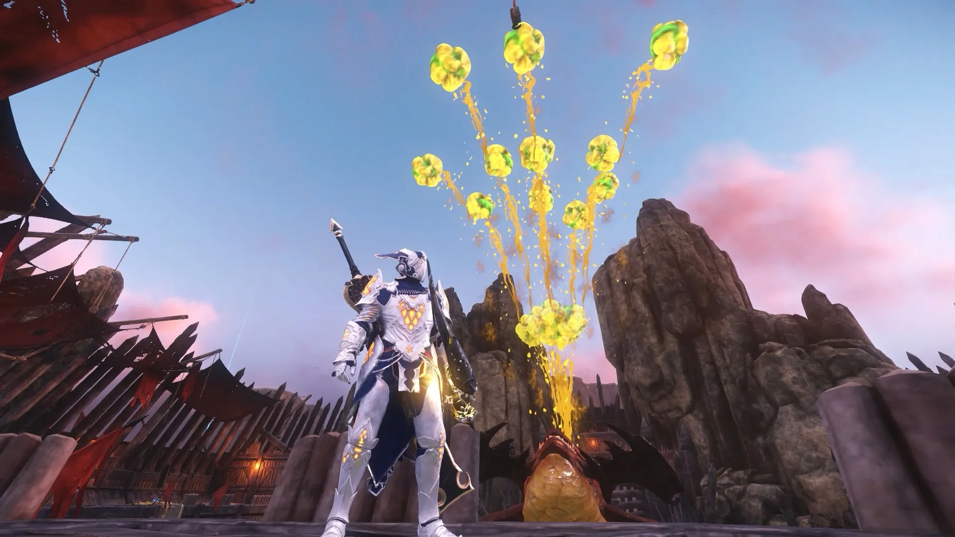 Acid balls attack during the Worm raid