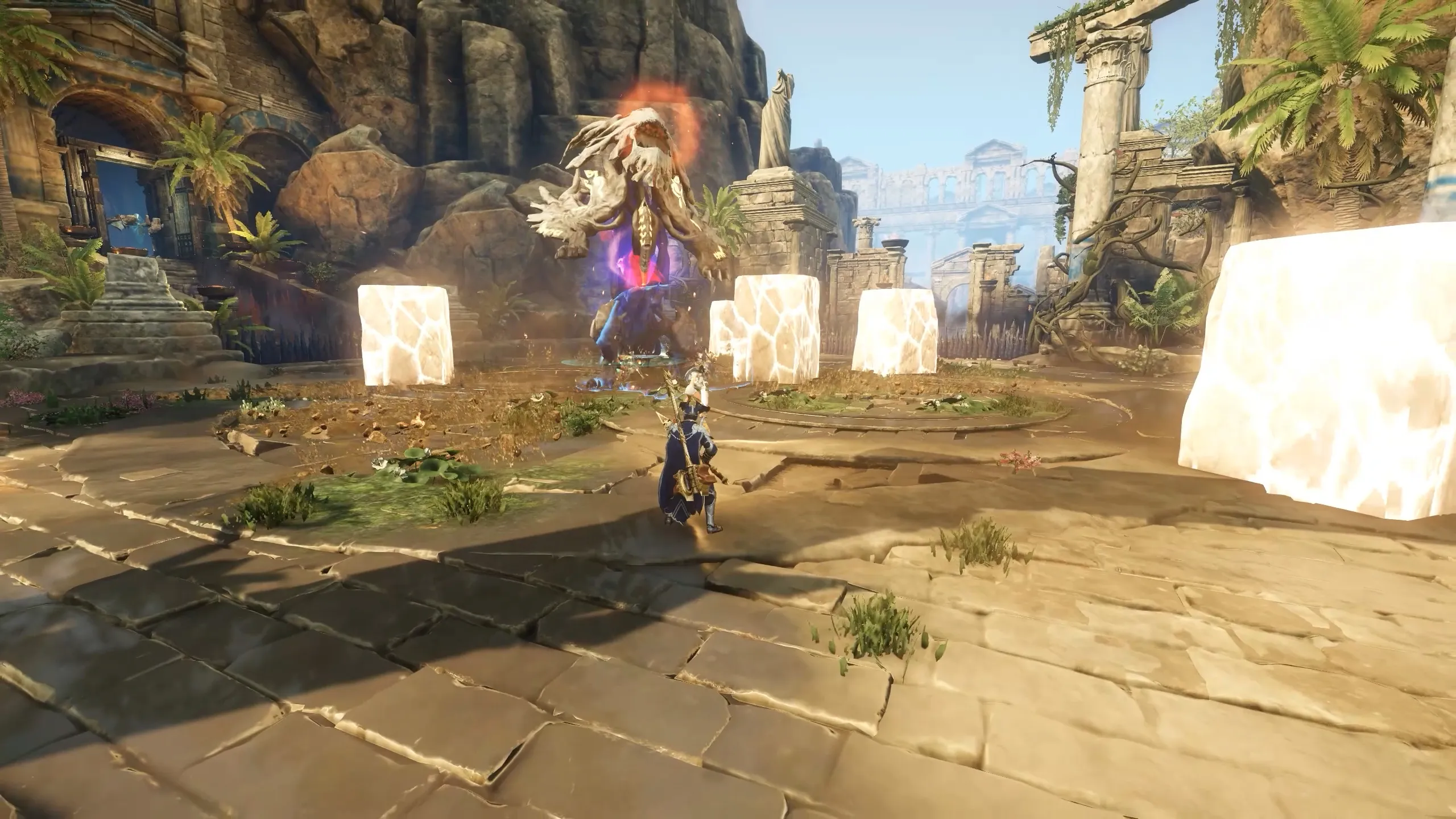 Arena-wide wipe mechanic triggered by Echidna at 50% HP