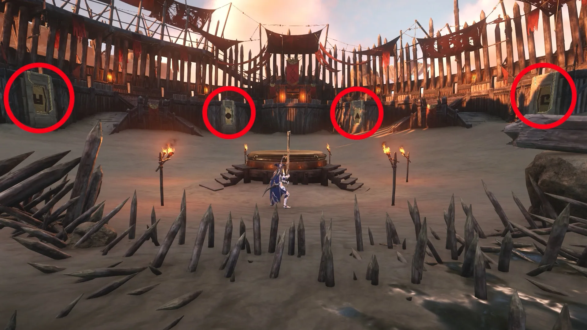 Platforms used during the lights mechanic in Worm raid