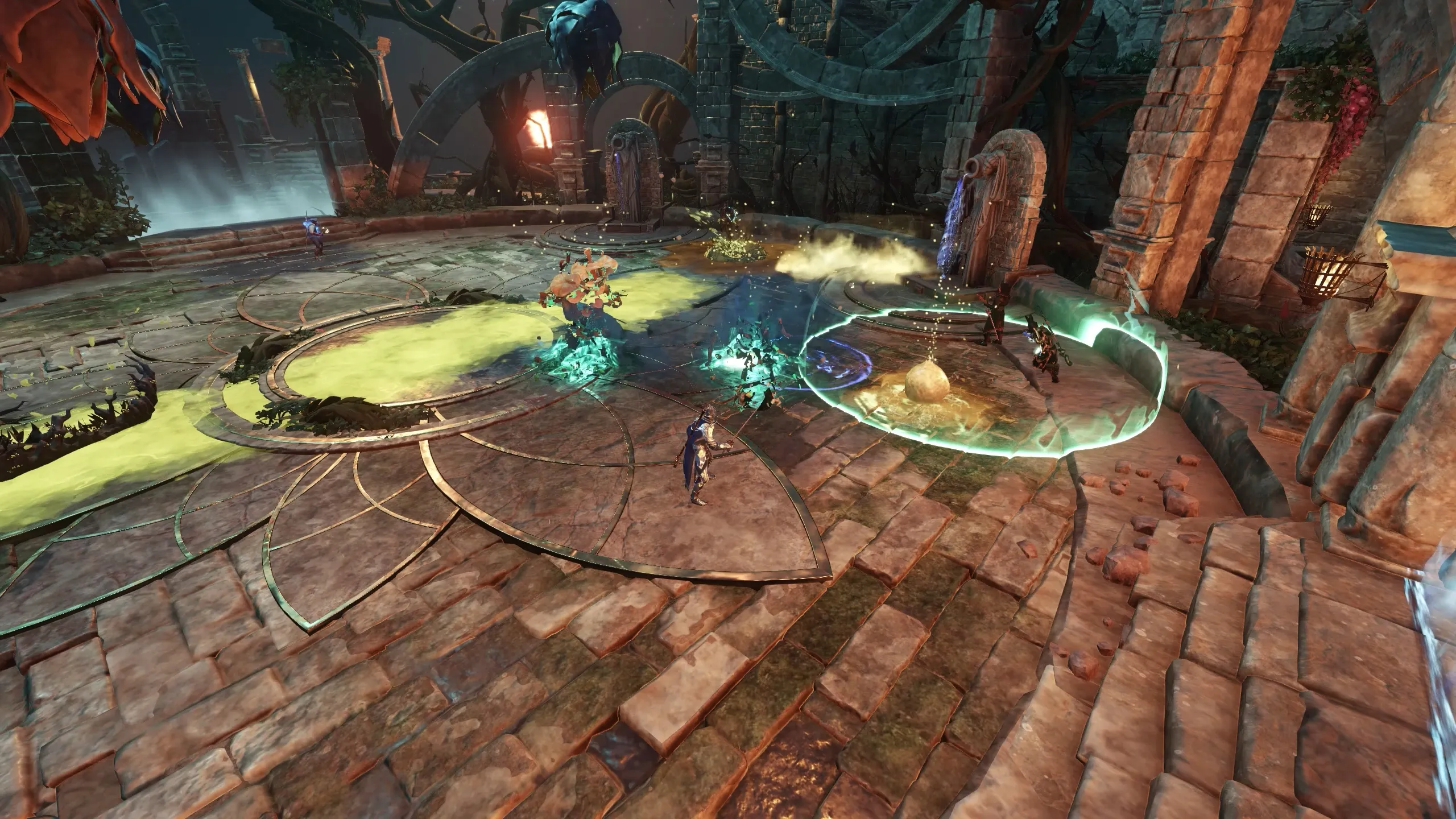 Medusa vomiting eggs that spawn into raid mobs