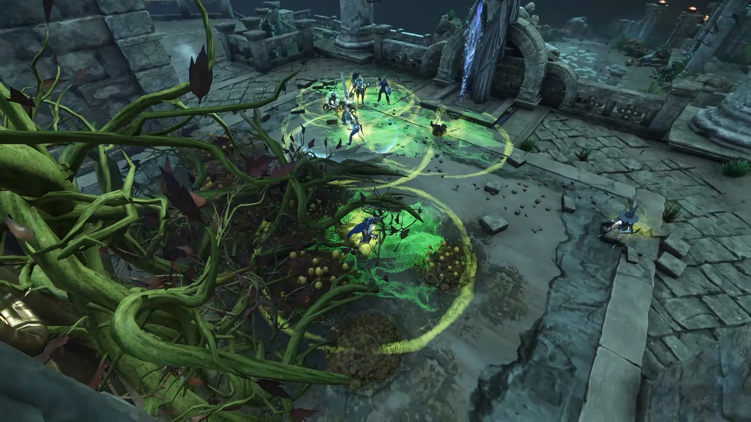 Arena filled with poisonous mushrooms after Typhon