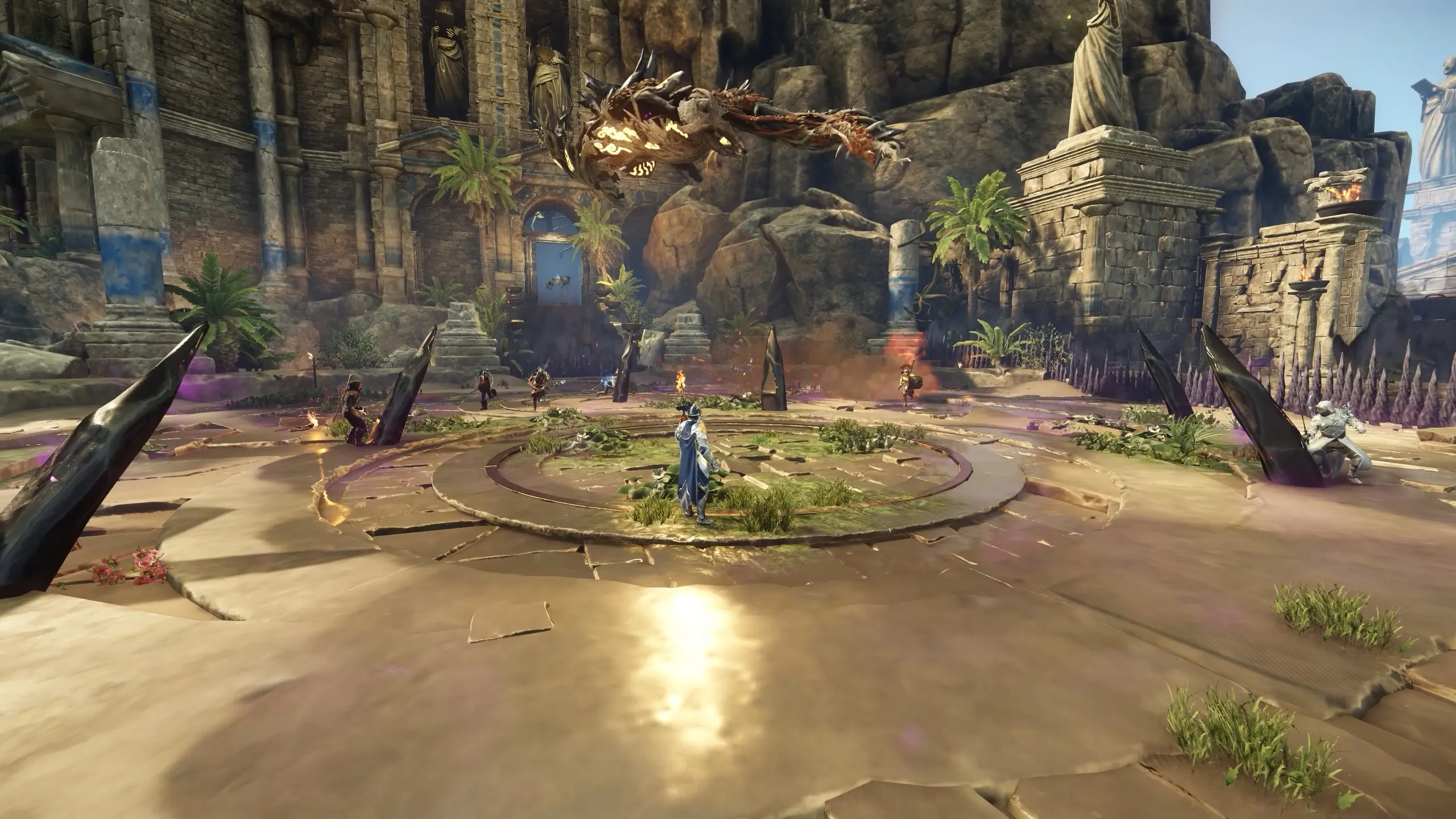 Echidna leaping toward a marked player during the Pounce Attack