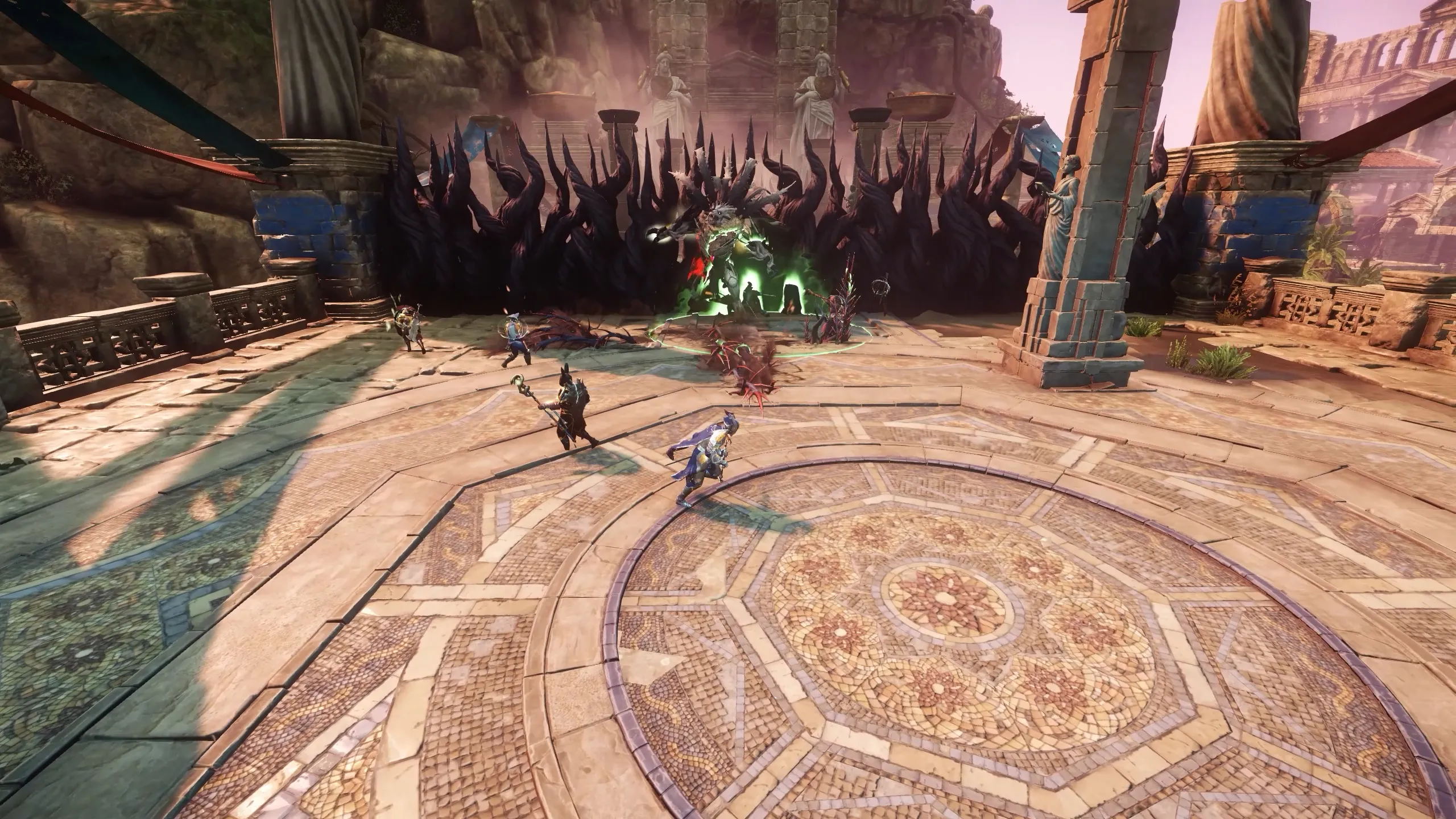 Typhon’s Grasping Thorns vine attack trapping players