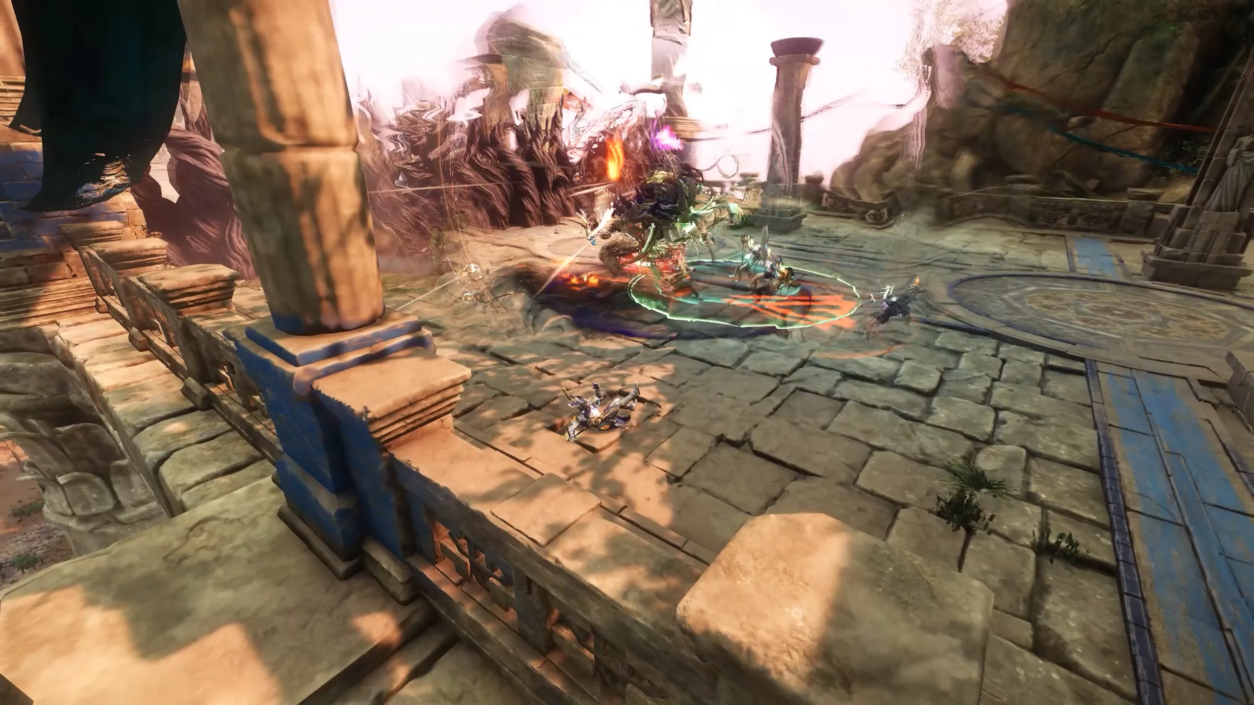 Typhon howling and knocking back all players during the phase transition