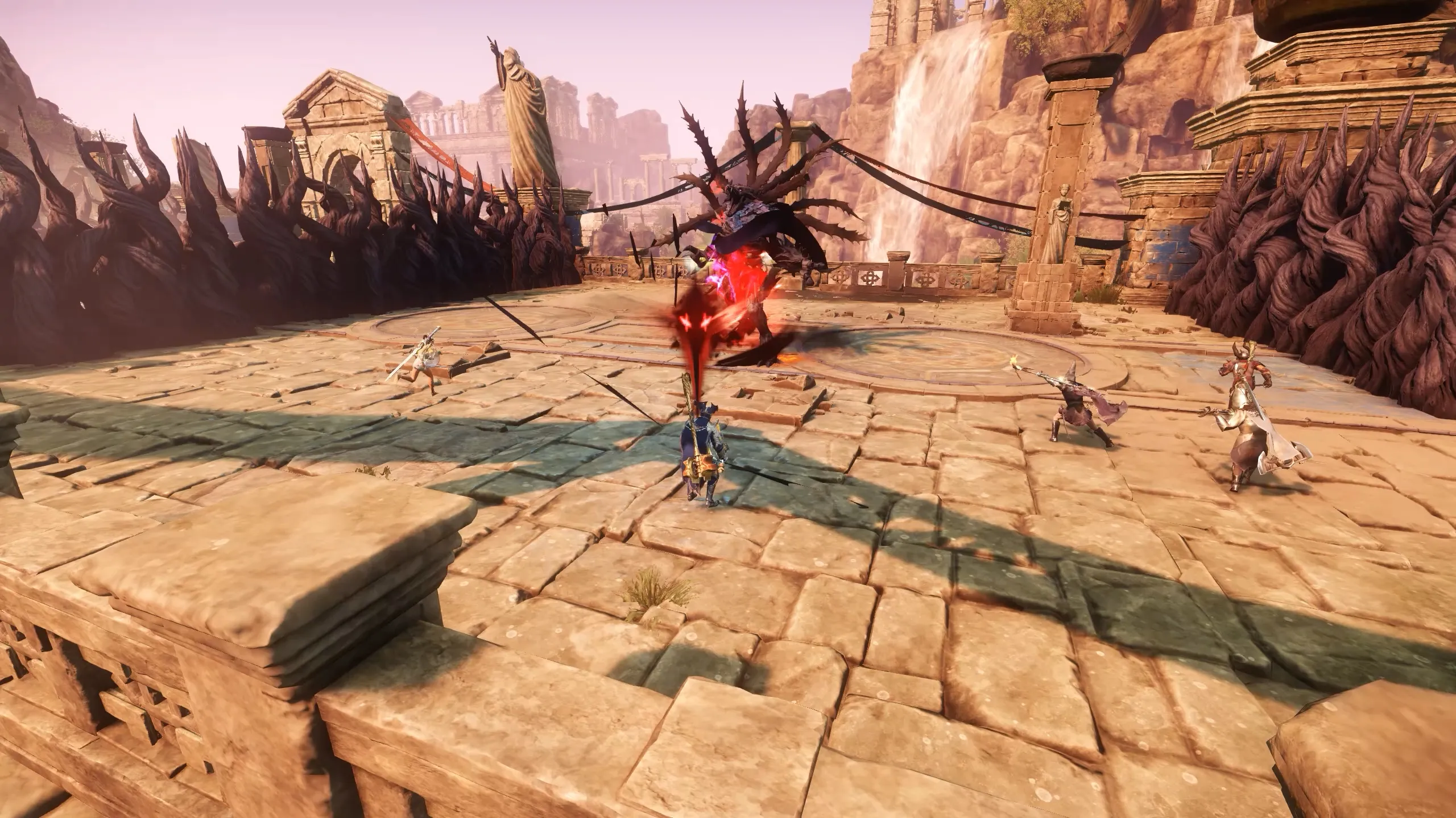 Typhon marking a player with the black eye icon before leaping