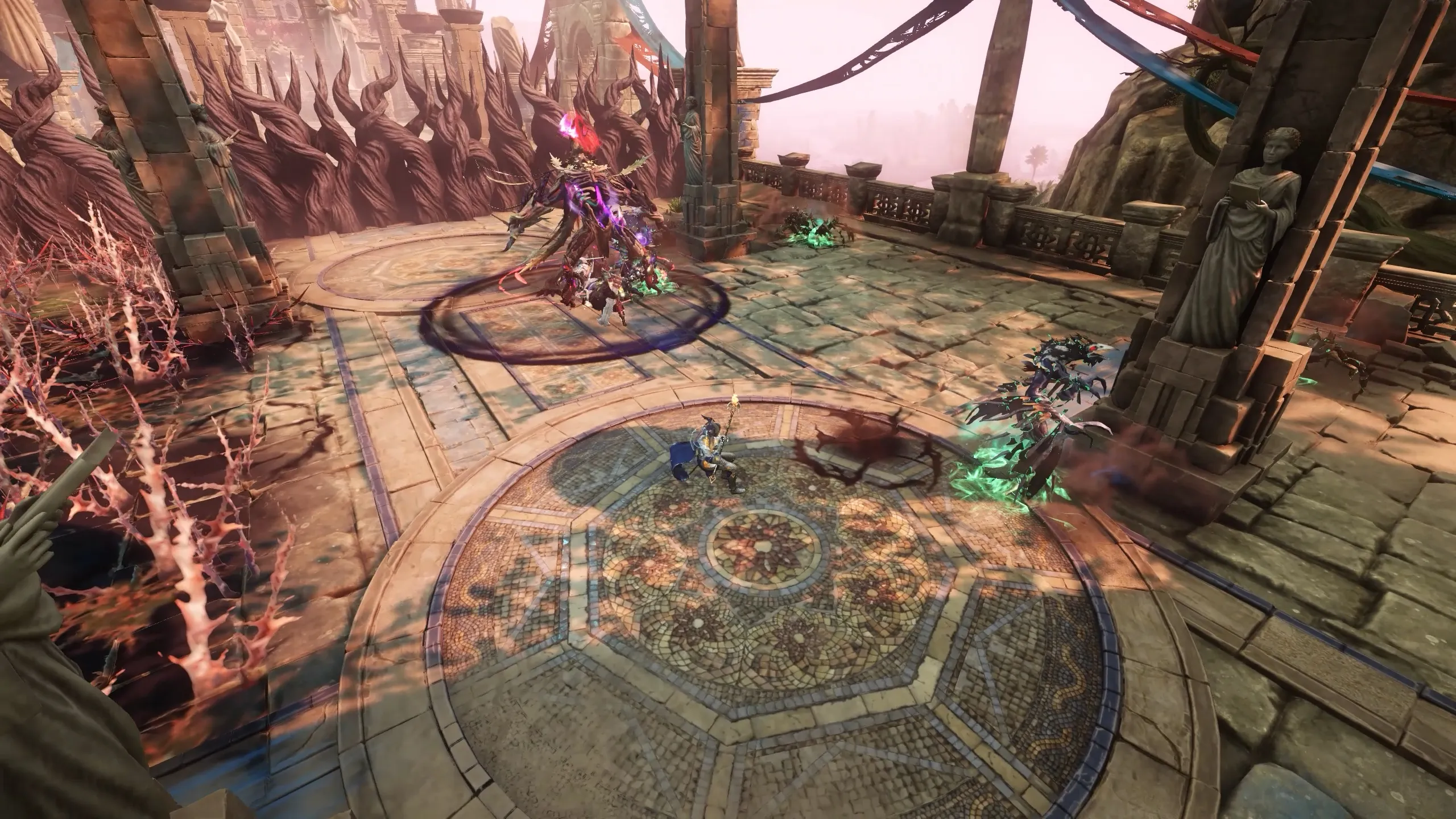 Typhon howling to summon adds into the arena